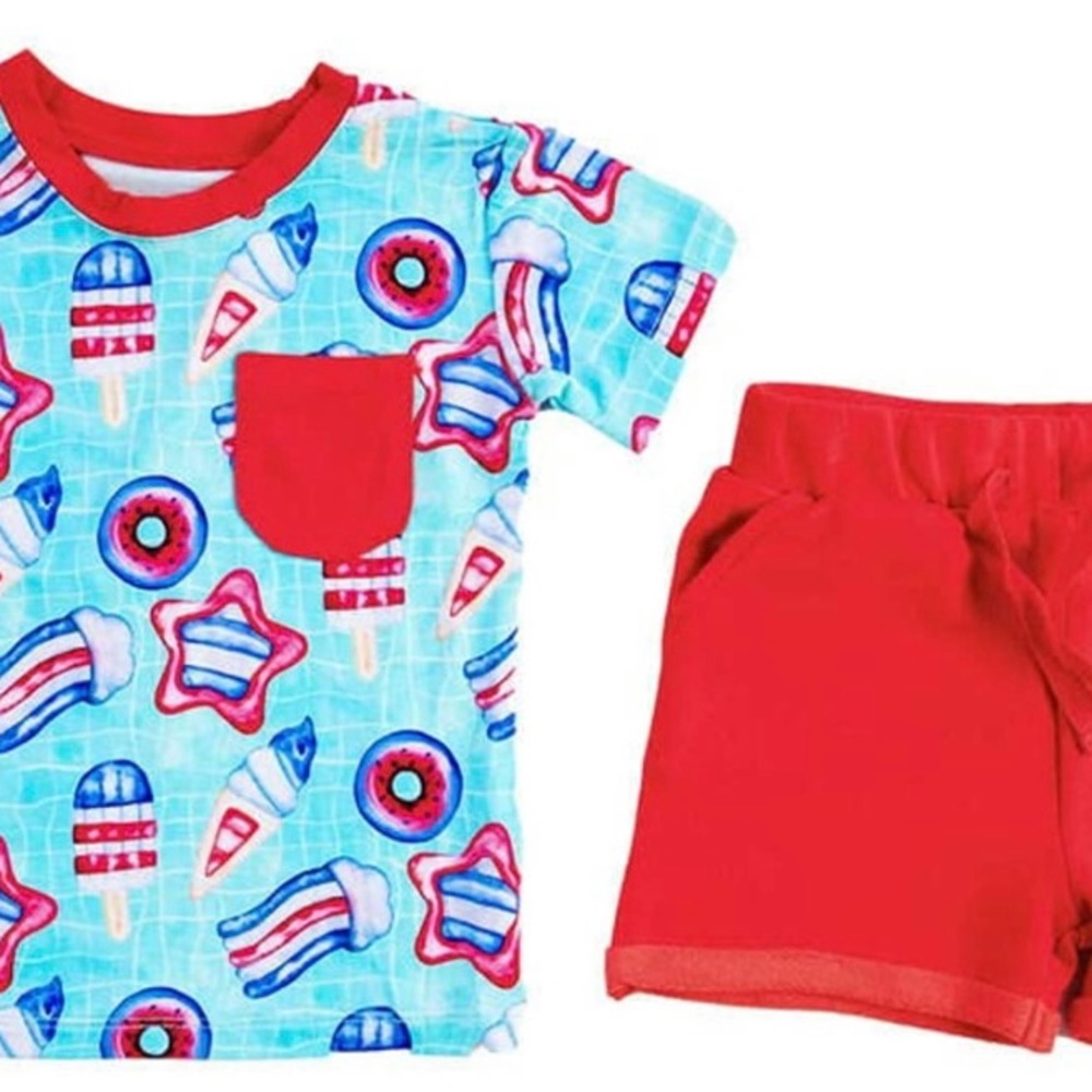 Birdie bean liberty tshirt shorts set